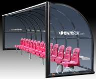 Kwik Goal Semi-Permanent Elite Shelter with Molded Seats - 12 ft