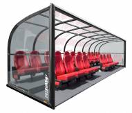 Kwik Goal Two-Row Portable Shelter with Luxury Seats - 24 ft