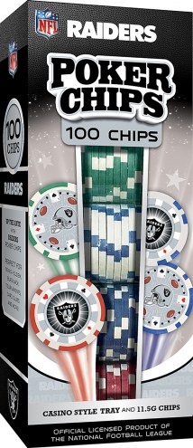 Las Vegas Raiders 100 Poker Chips