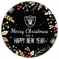 Las Vegas Raiders 12" Merry Christmas & Happy New Year Sign
