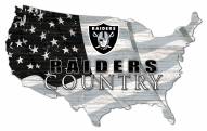 Las Vegas Raiders 15" USA Flag Cutout Sign
