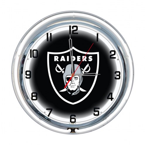 Las Vegas Raiders 18&quot; Neon Clock