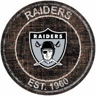 Las Vegas Raiders 24" Heritage Logo Round Sign
