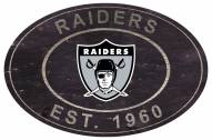 Las Vegas Raiders 46" Heritage Logo Oval Sign