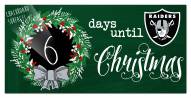 Las Vegas Raiders 6" x 12" Chalk Christmas Countdown Sign