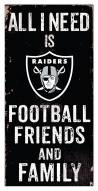 Las Vegas Raiders 6" x 12" Friends & Family Sign