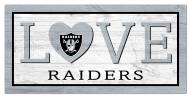 Las Vegas Raiders 6" x 12" Love Sign