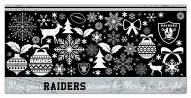 Las Vegas Raiders 6" x 12" Merry & Bright Sign