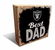 Las Vegas Raiders Best Dad 6" x 6" Block