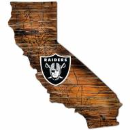 Las Vegas Raiders Distressed State with Logo Sign