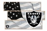 Las Vegas Raiders Flag 3 Plank Sign