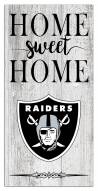 Las Vegas Raiders Home Sweet Home Whitewashed 6" x 12" Sign