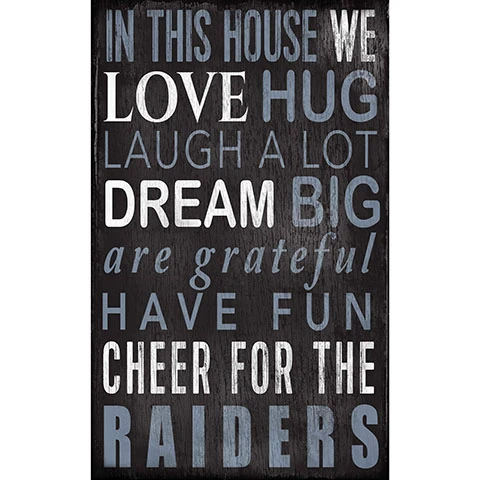 Las Vegas Raiders In This House Sign