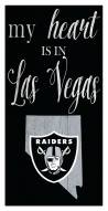 Las Vegas Raiders My Heart State 6" x 12" Sign