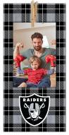 Las Vegas Raiders Plaid Clothespin 6" x 12" Sign
