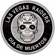Las Vegas Raiders Sugar Skull 12" Circle Sign