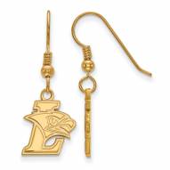 Lehigh Mountain Hawks Sterling Silver Gold Plated Small Dangle Earrings