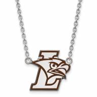 Lehigh Mountain Hawks Sterling Silver Large Enameled Pendant Necklace