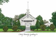 Liberty Flames Campus Images Lithograph