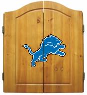 Detroit Lions NFL Complete Dart Board Cabinet Set (w/darts & flights)