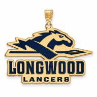 Longwood Lancers Sterling Silver Gold Plated Extra Large Enameled Pendant