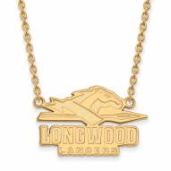 Longwood Lancers Sterling Silver Gold Plated Large Enameled Pendant Necklace