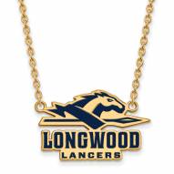 Longwood Lancers Sterling Silver Gold Plated Large Pendant Necklace
