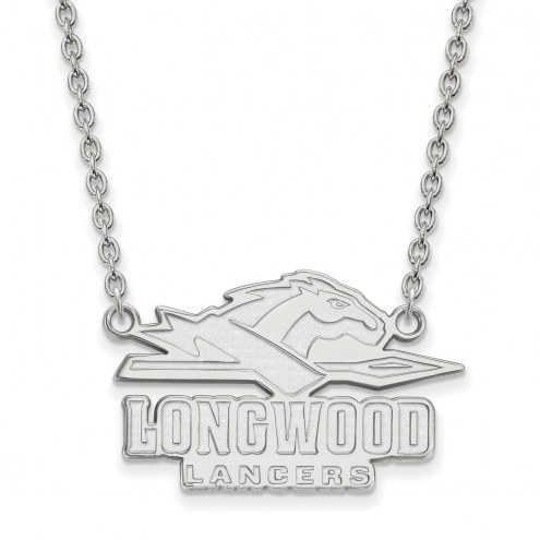 Longwood Lancers Sterling Silver Large Enameled Pendant Necklace