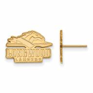Longwood Lancers Sterling Silver Gold Plated Small Post Earrings