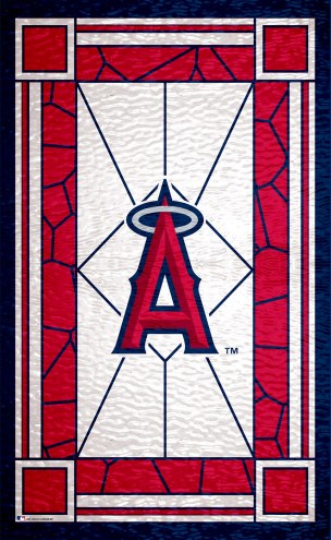 Los Angeles Angels 11&quot; x 19&quot; Stained Glass Sign