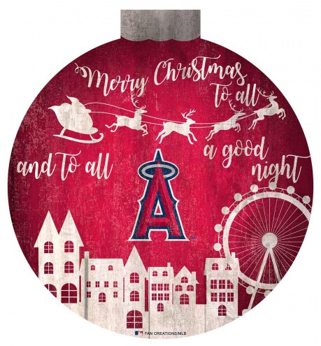 Los Angeles Angels 12&quot; Christmas Village Wall Art