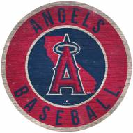 Los Angeles Angels 12" Circle with State Sign