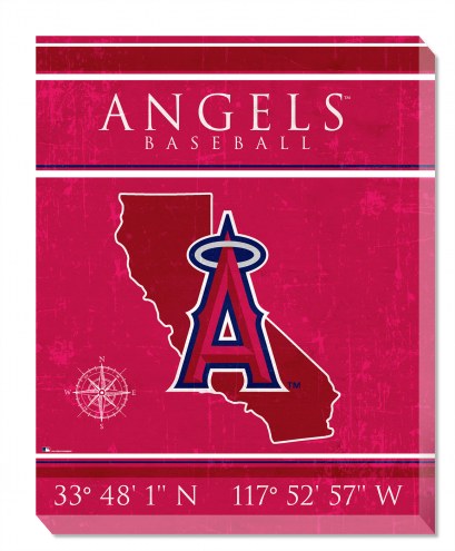 Los Angeles Angels 16&quot; x 20&quot; Coordinates Canvas Print