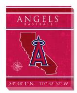 Los Angeles Angels 16" x 20" Coordinates Canvas Print