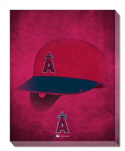 Los Angeles Angels 16&quot; x 20&quot; Ghost Helmet Canvas Print