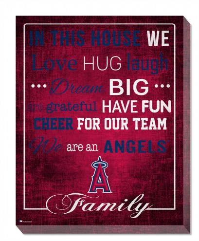 Los Angeles Angels 16&quot; x 20&quot; In This House Canvas Print