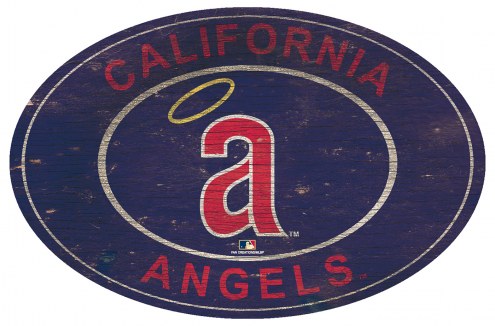 Los Angeles Angels 46&quot; Heritage Logo Oval Sign