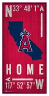 Los Angeles Angels 6" x 12" Coordinates Sign