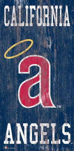 Los Angeles Angels 6&quot; x 12&quot; Heritage Logo Sign