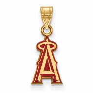 Los Angeles Angels Sterling Silver Gold Plated Small Pendant