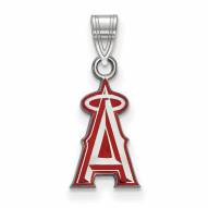 Los Angeles Angels Sterling Silver Small Enameled Pendant