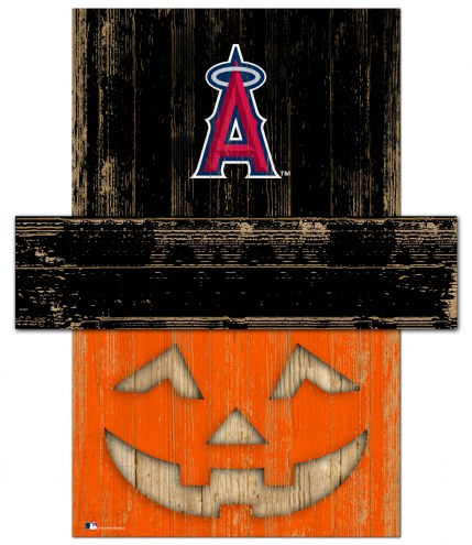 Los Angeles Angels Pumpkin Head Sign