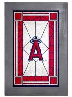Los Angeles Angels Stained Glass with Frame