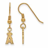 Los Angeles Angels Sterling Silver Gold Plated Extra Small Dangle Earrings
