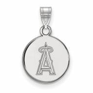 Los Angeles Angels Sterling Silver Small Disc Pendant