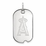 Los Angeles Angels Sterling Silver Small Dog Tag