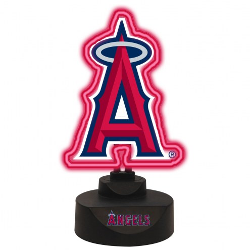 Los Angeles Angels Team Logo Neon Light