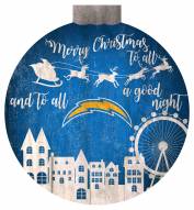 Los Angeles Chargers 12" Christmas Village Wall Art
