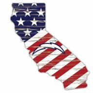 Los Angeles Chargers 12" USA State Cutout Sign