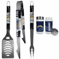 Los Angeles Chargers 3 Piece Tailgater BBQ Set and Salt and Pepper Shaker Set